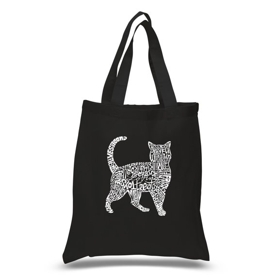 LA Pop Art Small Word Art Tote Bag - Cat