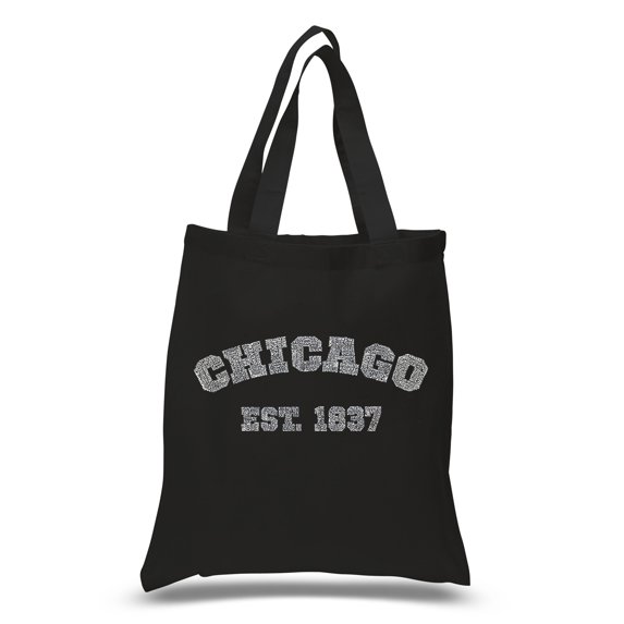 LA Pop Art Small Word Art Tote Bag - Chicago 1837