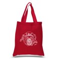 thumbnail image 1 of LA Pop Art Small Word Art Tote Bag - Chimpanzee, 1 of 2