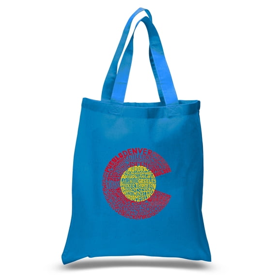 LA Pop Art Small Word Art Tote Bag - Colorado