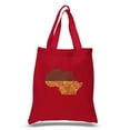 thumbnail image 1 of LA Pop Art Small Word Art Tote Bag - Countries in Africa, 1 of 2