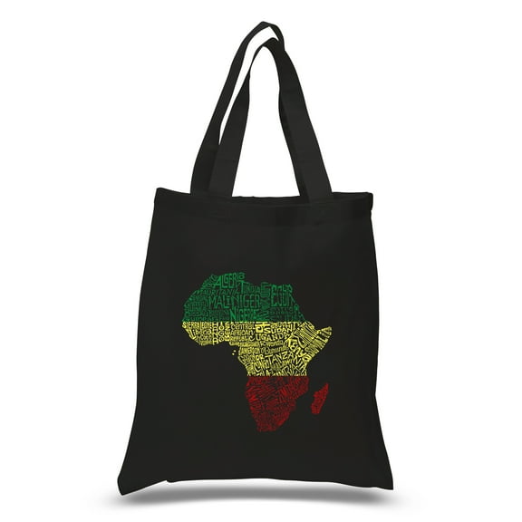 LA Pop Art Small Word Art Tote Bag - Countries in Africa