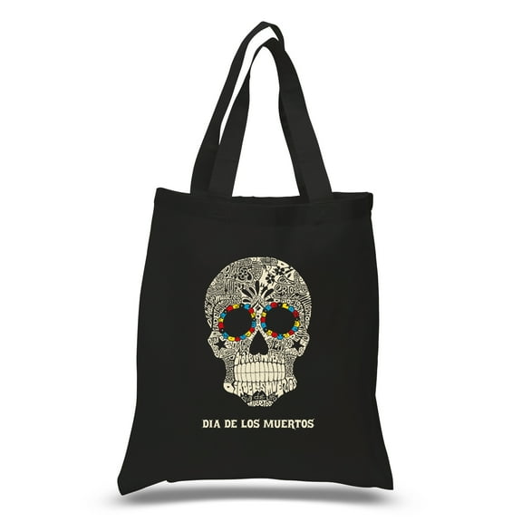 LA Pop Art Small Word Art Tote Bag - Dia De Los Muertos