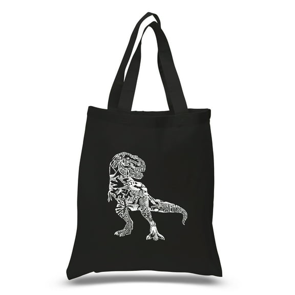 LA Pop Art Small Word Art Tote Bag - Dino Pics