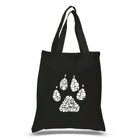 LA Pop Art Small Word Art Tote Bag - Dog Mom