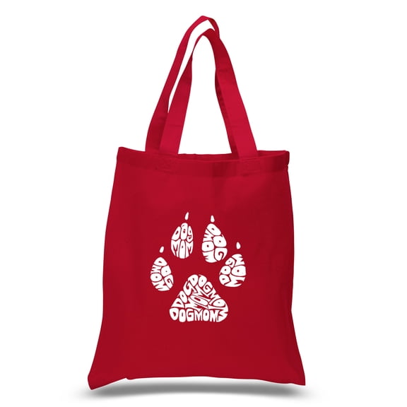 LA Pop Art Small Word Art Tote Bag - Dog Mom