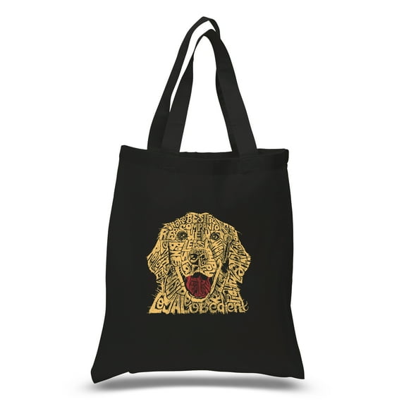 LA Pop Art Small Word Art Tote Bag - Dog