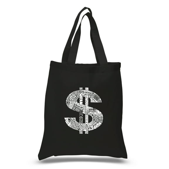 LA Pop Art Small Word Art Tote Bag - Dollar Sign