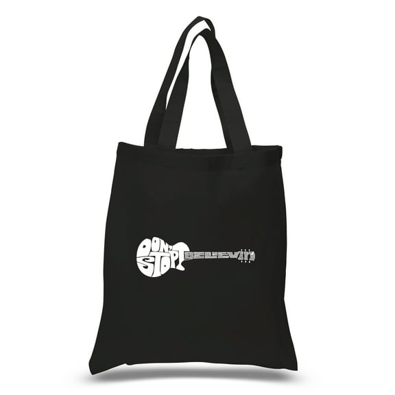LA Pop Art Small Word Art Tote Bag - Don't Stop Believin'