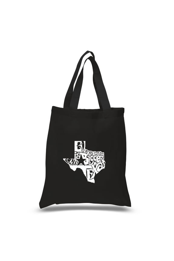 Small Word Art Tote Bag - Everything is Bigger in Texas