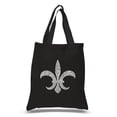 thumbnail image 1 of LA Pop Art Small Word Art Tote Bag - FLEUR DE LIS - POPULAR LOUISIANA CITIES, 1 of 2