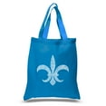 thumbnail image 1 of LA Pop Art Small Word Art Tote Bag - FLEUR DE LIS - POPULAR LOUISIANA CITIES, 1 of 2