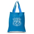 thumbnail image 1 of LA Pop Art Small Word Art Tote Bag - Get Your Kicks on Route 66, 1 of 2