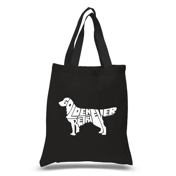 LA Pop Art Small Word Art Tote Bag - Golden Retreiver