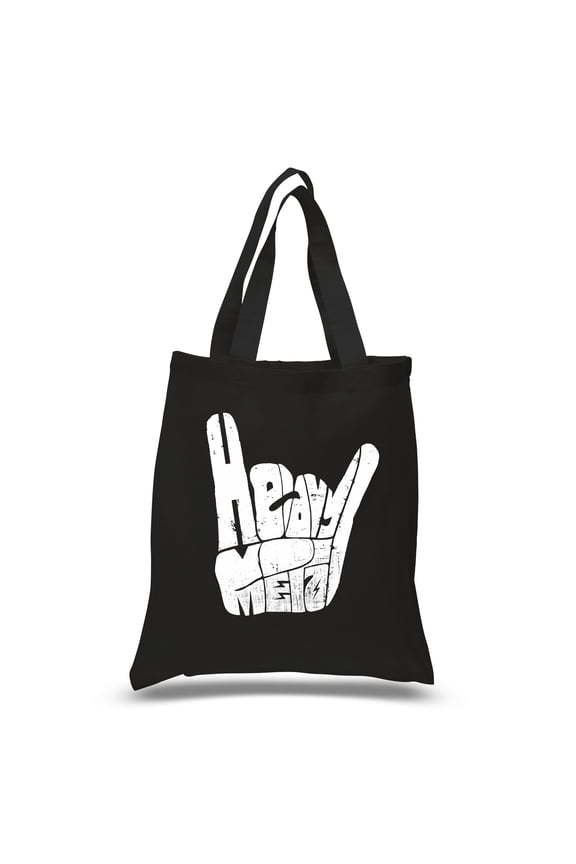 Small Word Art Tote Bag - Heavy Metal