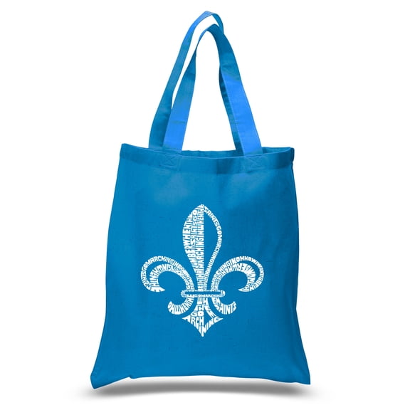 LA Pop Art Small Word Art Tote Bag - LYRICS TO WHEN THE SAINTS GO MARCHING IN