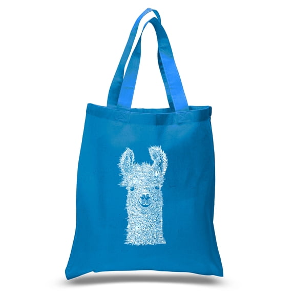 LA Pop Art Small Word Art Tote Bag - Llama