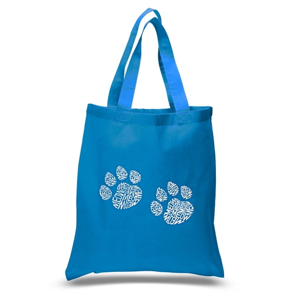 LA Pop Art Small Word Art Tote Bag - Meow Cat Prints
