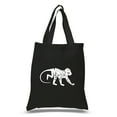 thumbnail image 1 of LA Pop Art Small Word Art Tote Bag - Monkey Business, 1 of 2
