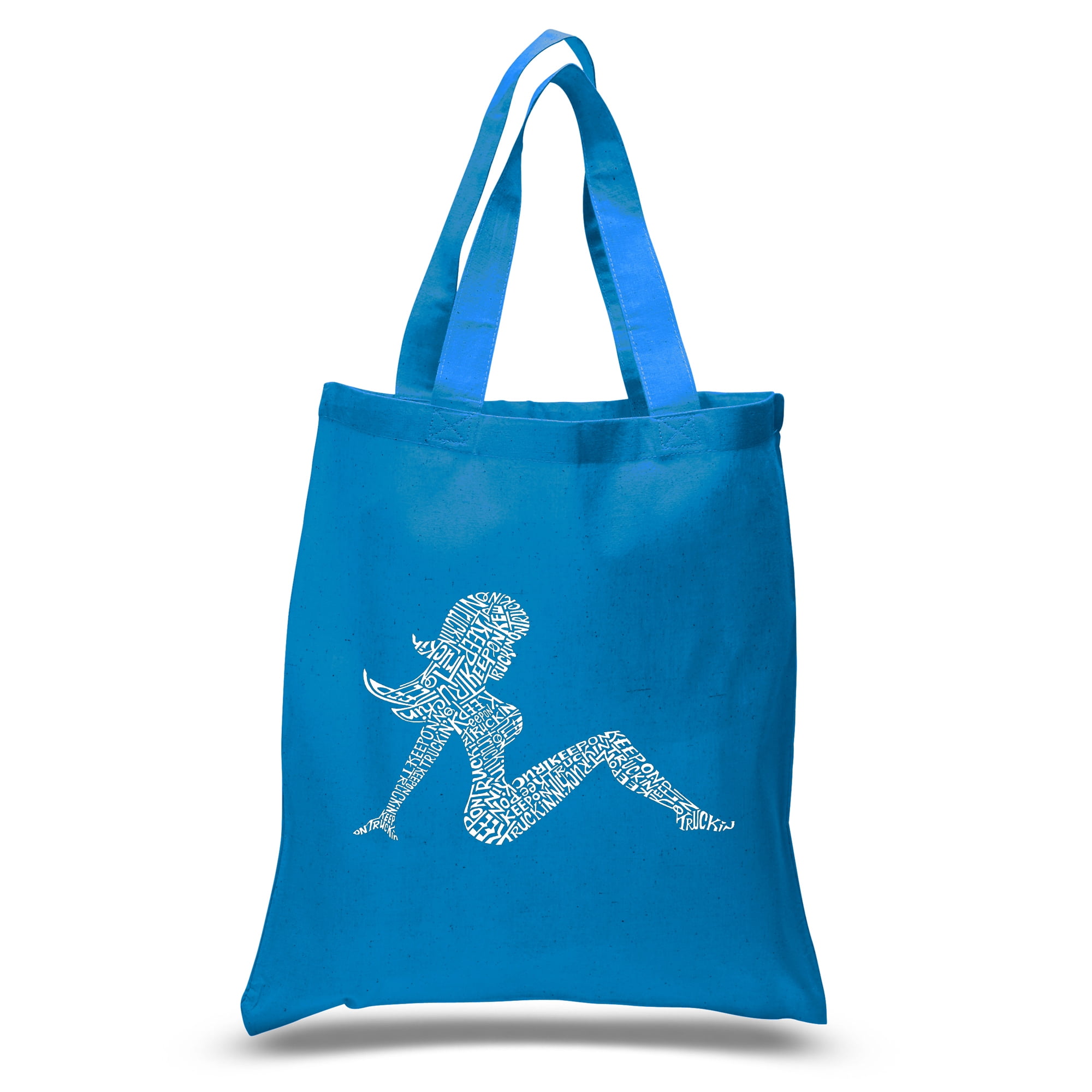 LA Pop Art Small Word Art Tote Bag Mudflap Girl Keep on