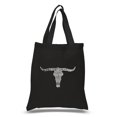thumbnail image 1 of LA Pop Art Small Word Art Tote Bag - Names of Legendary Outlaws, 1 of 2