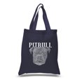 thumbnail image 1 of LA Pop Art Small Word Art Tote Bag - Pitbull Face, 1 of 2
