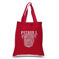 thumbnail image 1 of LA Pop Art Small Word Art Tote Bag - Pitbull Face, 1 of 2