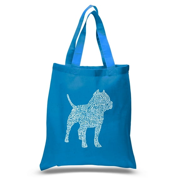 LA Pop Art Small Word Art Tote Bag - Pitbull