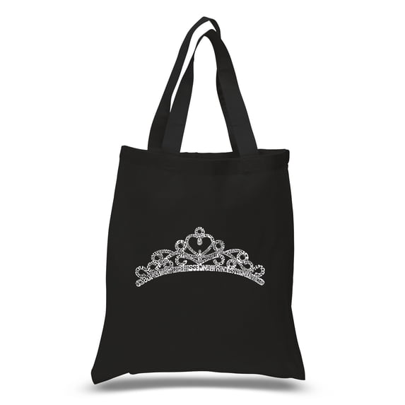 LA Pop Art Small Word Art Tote Bag - Princess Tiara