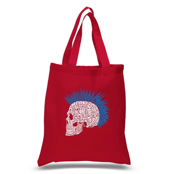 LA Pop Art Small Word Art Tote Bag - Punk Mohawk