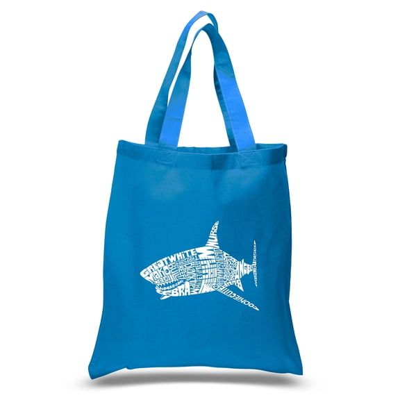 LA Pop Art Small Word Art Tote Bag - SPECIES OF SHARK