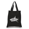 thumbnail image 1 of LA Pop Art Small Word Art Tote Bag - SPECIES OF SHARK, 1 of 2