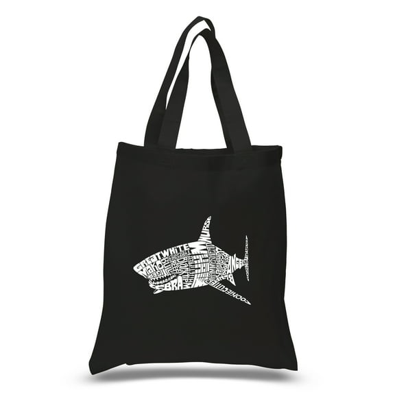 LA Pop Art Small Word Art Tote Bag - SPECIES OF SHARK