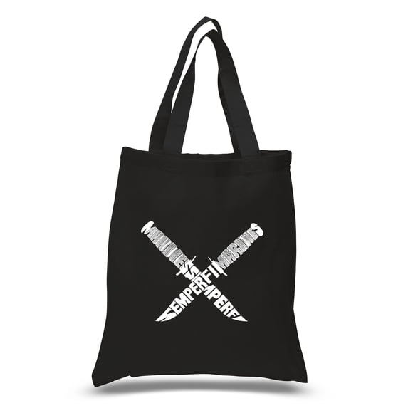 LA Pop Art Small Word Art Tote Bag - Semper Fi