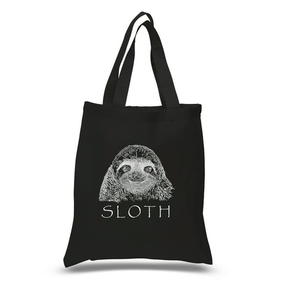 LA Pop Art Small Word Art Tote Bag - Sloth