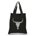 thumbnail image 1 of LA Pop Art Small Word Art Tote Bag - Texas Skull, 1 of 2
