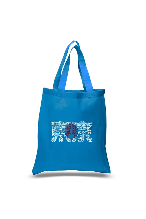 Small Word Art Tote Bag - Tokyo Sun