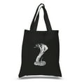 thumbnail image 1 of LA Pop Art Small Word Art Tote Bag - Tyles of Snakes, 1 of 2