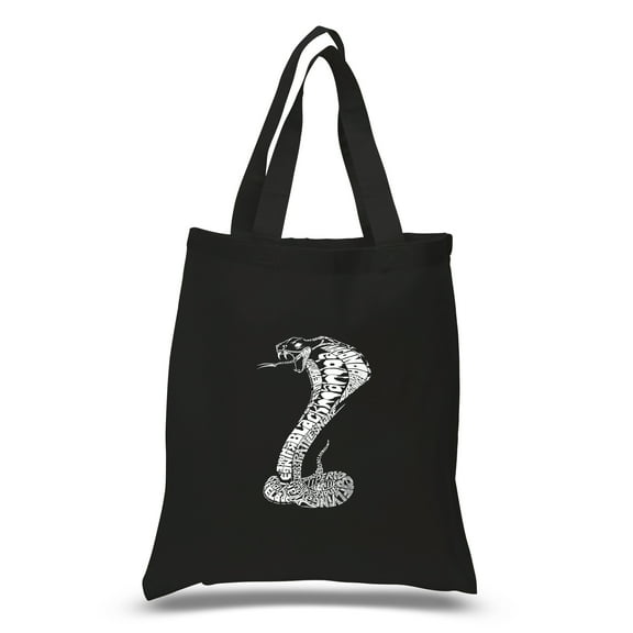 LA Pop Art Small Word Art Tote Bag - Tyles of Snakes