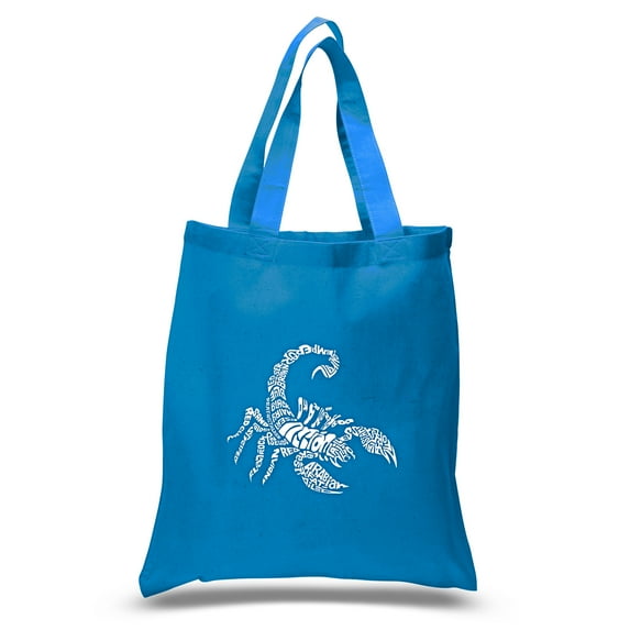 LA Pop Art Small Word Art Tote Bag - Types of Scorpions