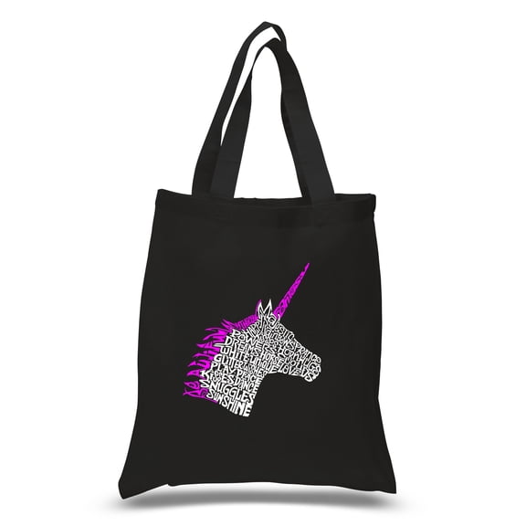 LA Pop Art Small Word Art Tote Bag - Unicorn