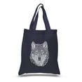 thumbnail image 1 of LA Pop Art Small Word Art Tote Bag - Wolf, 1 of 2