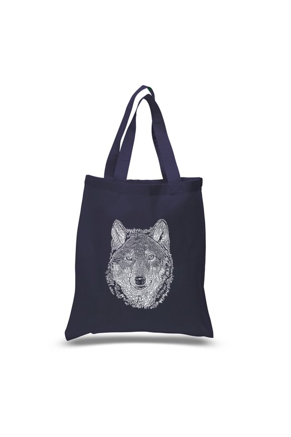 Small Word Art Tote Bag - Wolf