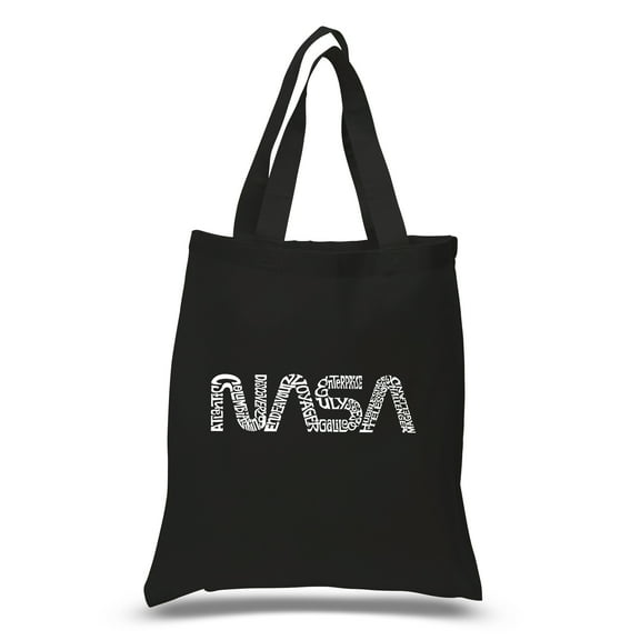 LA Pop Art Small Word Art Tote Bag - Worm Nasa