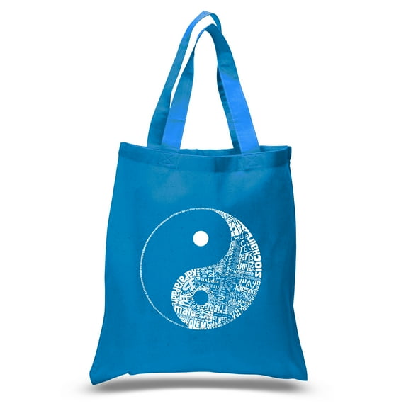LA Pop Art Small Word Art Tote Bag - YIN YANG