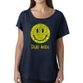 thumbnail image 1 of LA Pop Art Women's Dolman Cut Word Art Shirt - Dead Inside Smile, 1 of 2