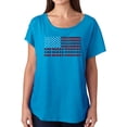 thumbnail image 1 of LA Pop Art Women's Dolman Cut Word Art Shirt - God Bless America, 1 of 2