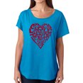 thumbnail image 1 of LA Pop Art Women's Loose Fit Dolman Cut Word Art Shirt - Crazy Little Thing Called Love, 1 of 2