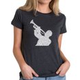 thumbnail image 1 of LA Pop Art Women's Premium Blend Word Art T-shirt - ALL TIME JAZZ SONGS, 1 of 2