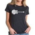 thumbnail image 1 of LA Pop Art Women's Premium Blend Word Art T-shirt - All You Need Is Love, 1 of 2